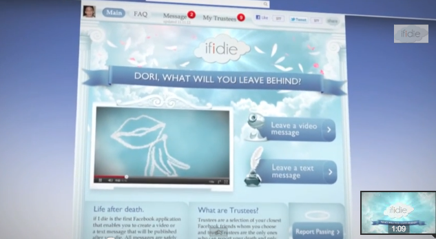 Död, IfIDie, evigt, Facebook, App, Liv, Sociala Medier